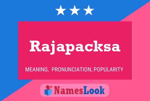 Rajapacksa Name Poster