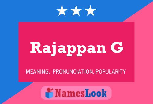 Rajappan G Name Poster