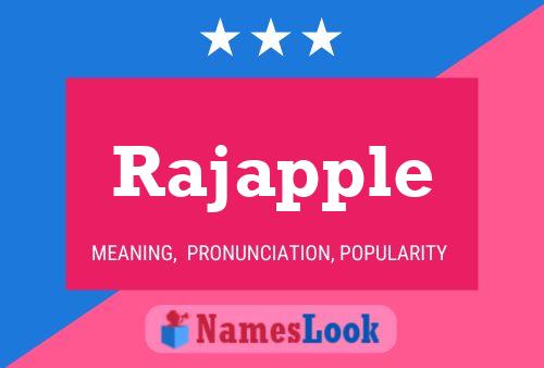 Rajapple Name Poster