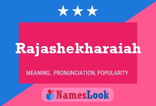 Rajashekharaiah Name Poster