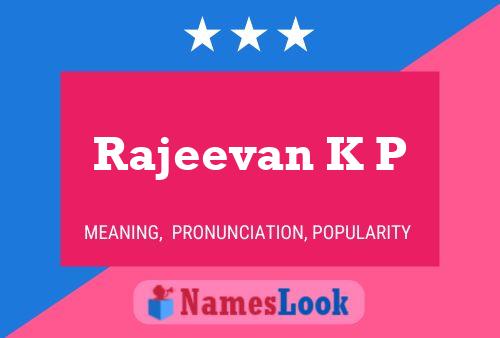 Rajeevan K P Name Poster