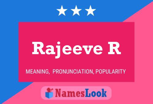 Rajeeve R Name Poster