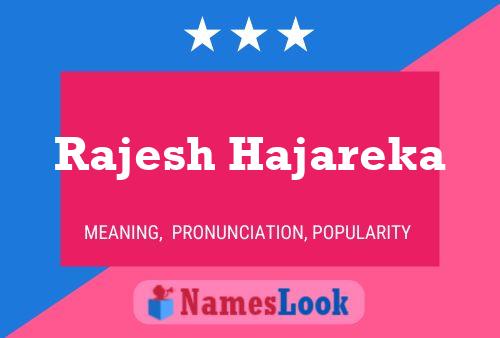 Rajesh Hajareka Name Poster