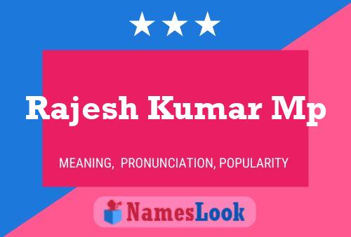 Rajesh Kumar Mp Name Poster