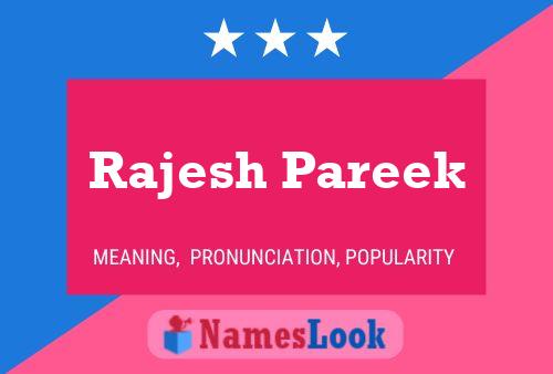 Rajesh Pareek Name Poster