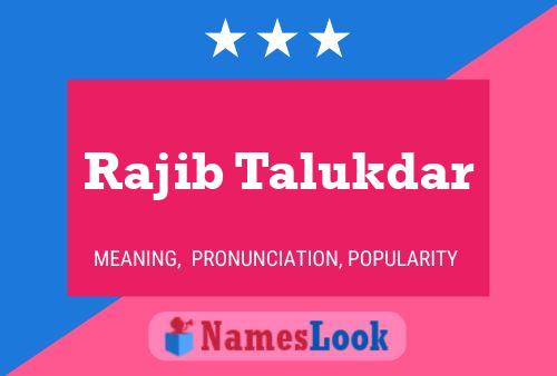 Rajib Talukdar Name Poster