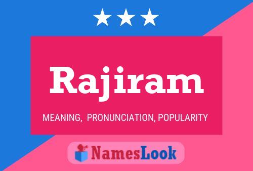 Rajiram Name Poster