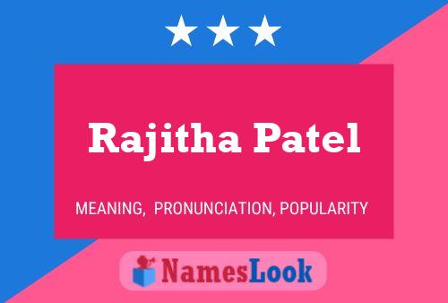 Rajitha Patel Name Poster