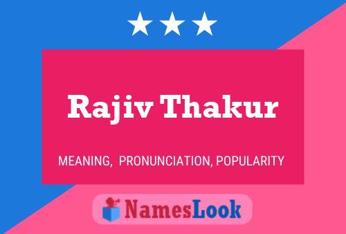 Rajiv Thakur Name Poster