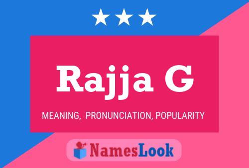 Rajja G Name Poster