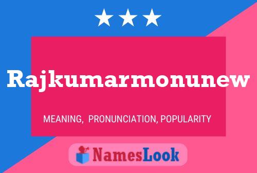 Rajkumarmonunew Name Poster