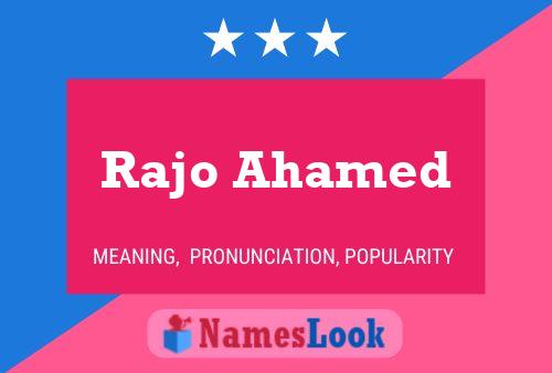 Rajo Ahamed Name Poster