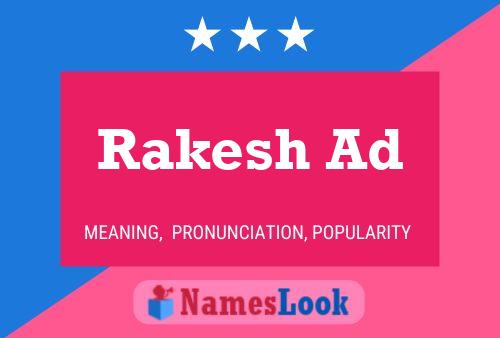 Rakesh Ad Name Poster