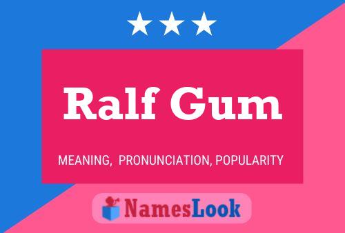 Ralf Gum Name Poster