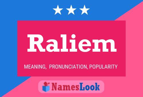 Raliem Name Poster