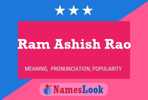 Ram Ashish Rao Name Poster