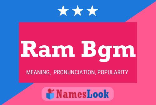 Ram Bgm Name Poster