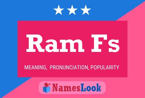 Ram Fs Name Poster