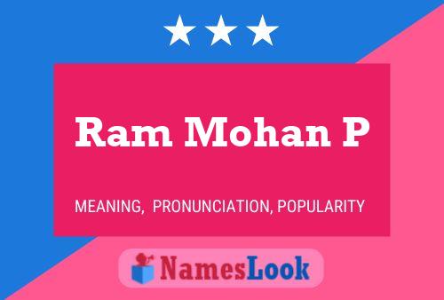 Ram Mohan P Name Poster