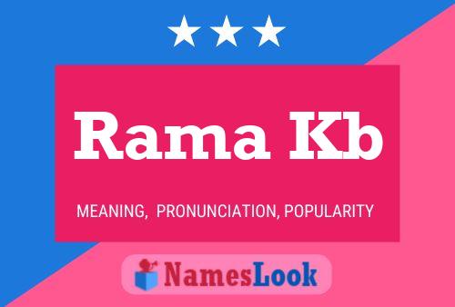 Rama Kb Name Poster