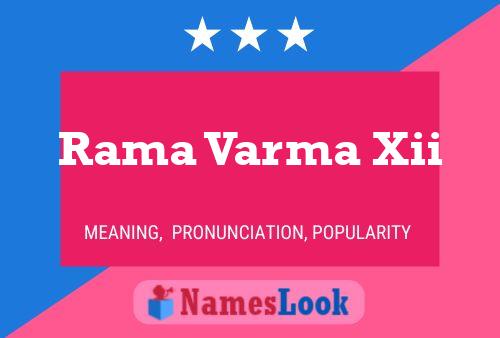 Rama Varma Xii Name Poster