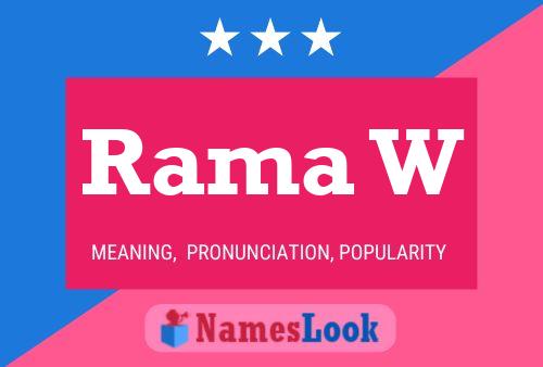 Rama W Name Poster