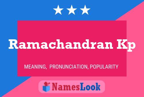 Ramachandran Kp Name Poster