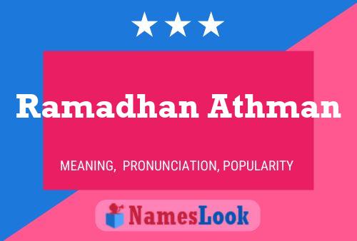 Ramadhan Athman Name Poster