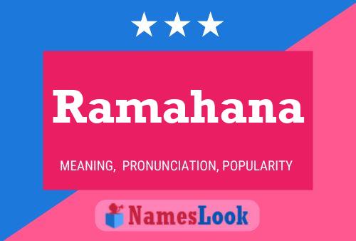 Ramahana Name Poster