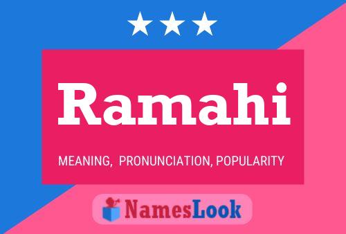 Ramahi Name Poster