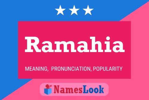 Ramahia Name Poster