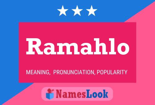 Ramahlo Name Poster