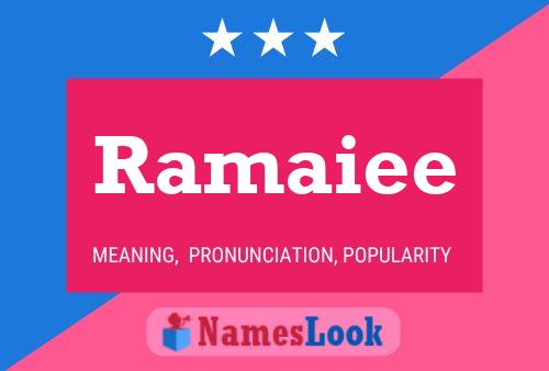 Ramaiee Name Poster