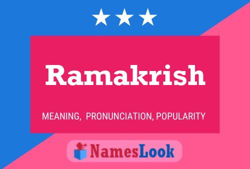 Ramakrish Name Poster