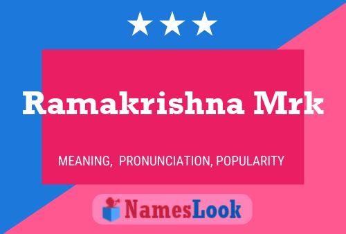 Ramakrishna Mrk Name Poster