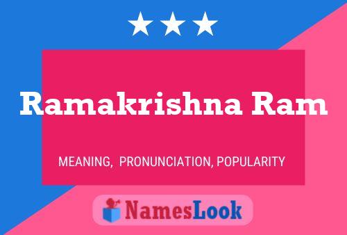 Ramakrishna Ram Name Poster