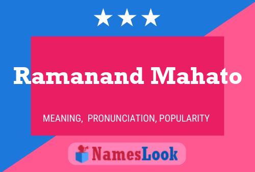 Ramanand Mahato Name Poster