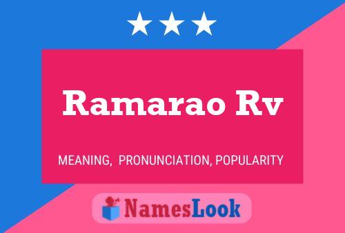 Ramarao Rv Name Poster