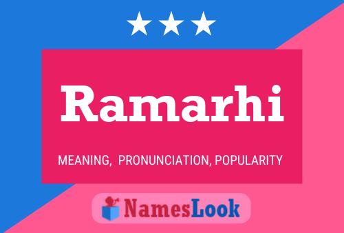 Ramarhi Name Poster