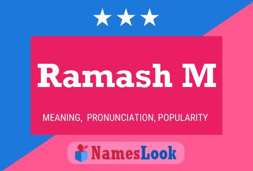 Ramash M Name Poster