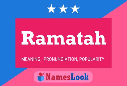 Ramatah Name Poster