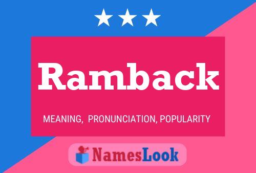 Ramback Name Poster