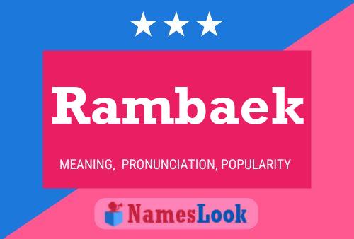 Rambaek Name Poster