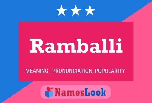 Ramballi Name Poster