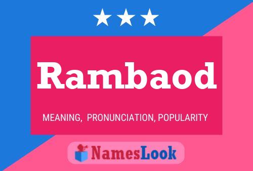 Rambaod Name Poster