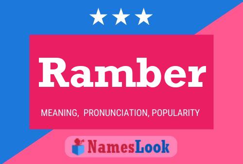 Ramber Name Poster