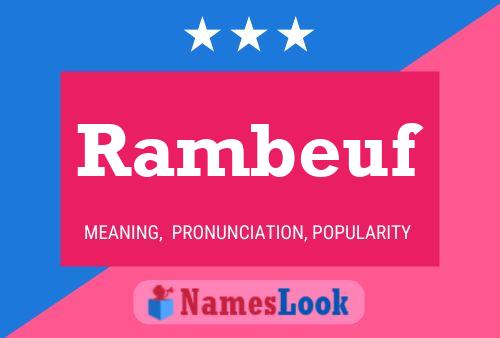 Rambeuf Name Poster