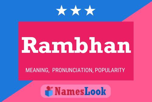 Rambhan Name Poster