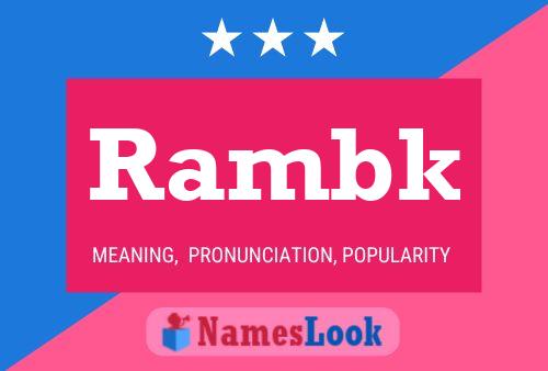 Rambk Name Poster