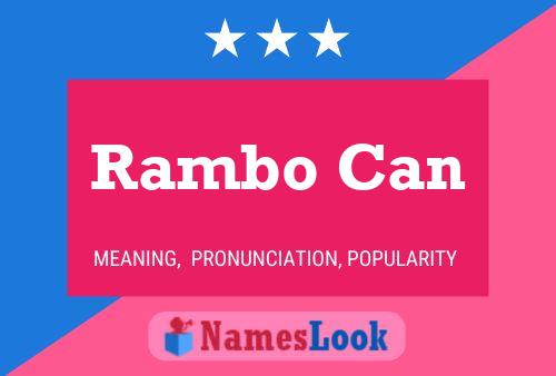 Rambo Can Name Poster